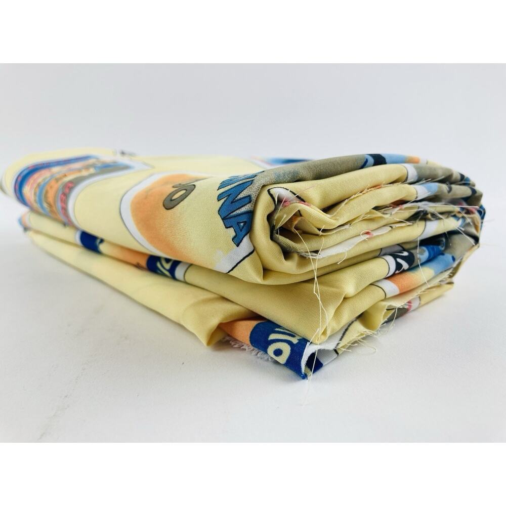 JoAnn Fabrics Yellow Hotels of the World Fabric 5 yards Beaches Italy Spain Japa - Picture 9 of 10